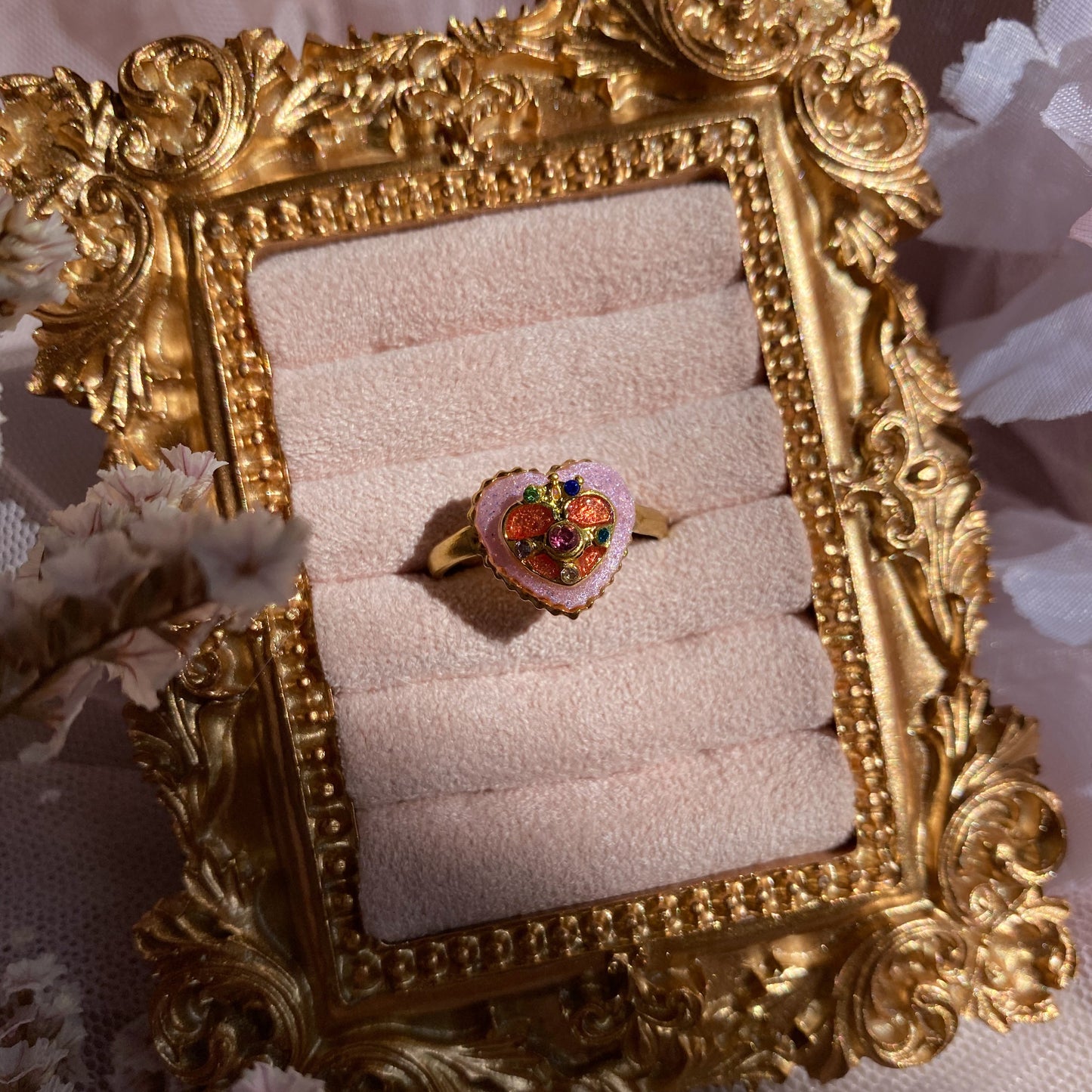 Moonbeam Wish Heart Ring | Glitter Ring
