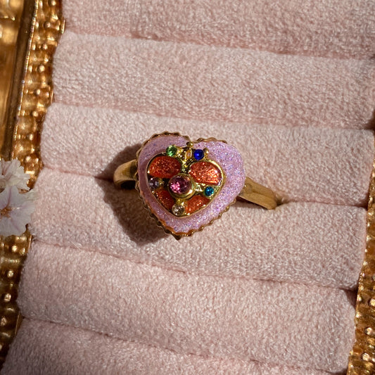 Moonbeam Wish Heart Ring | Glitter Ring
