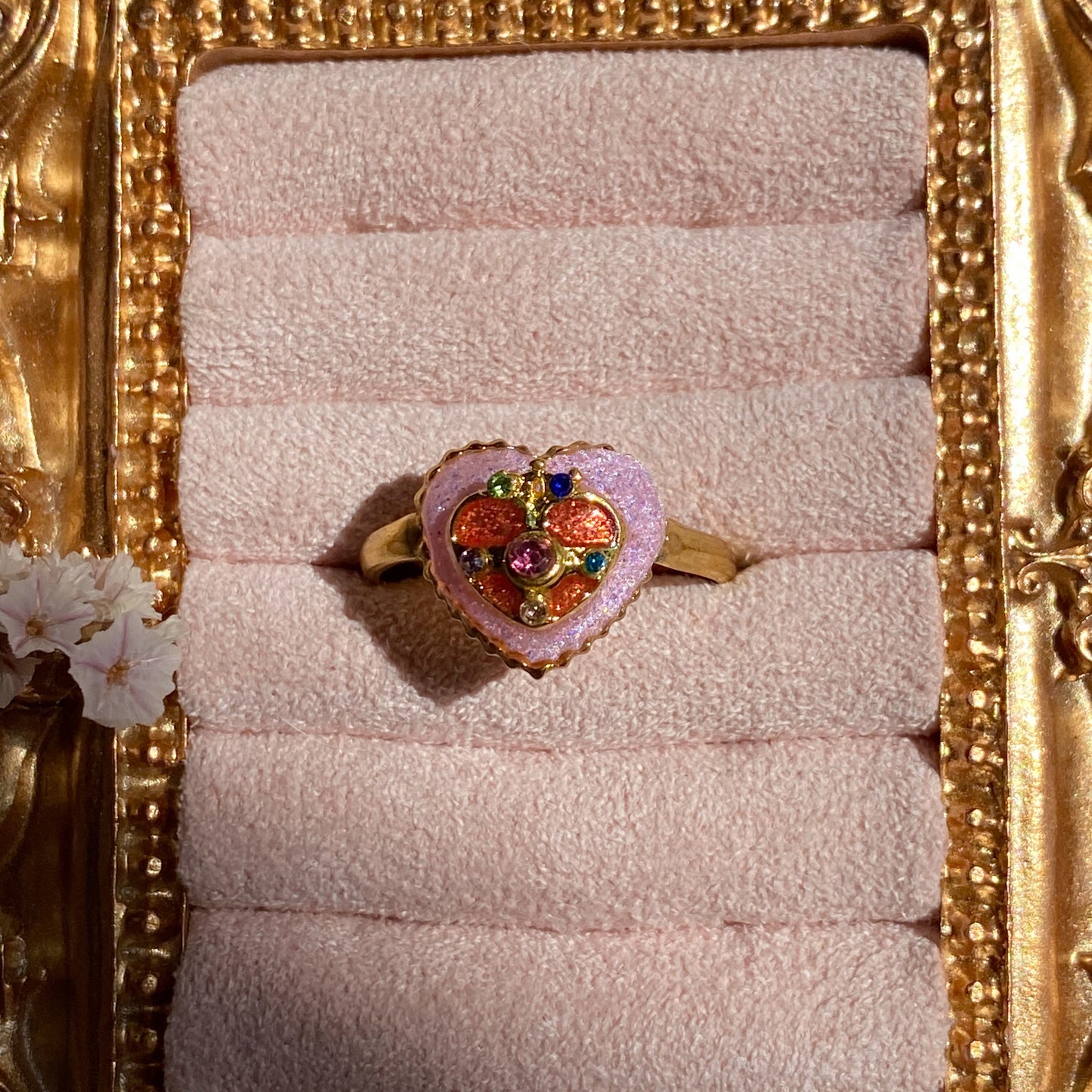 Moonbeam Wish Heart Ring | Glitter Ring