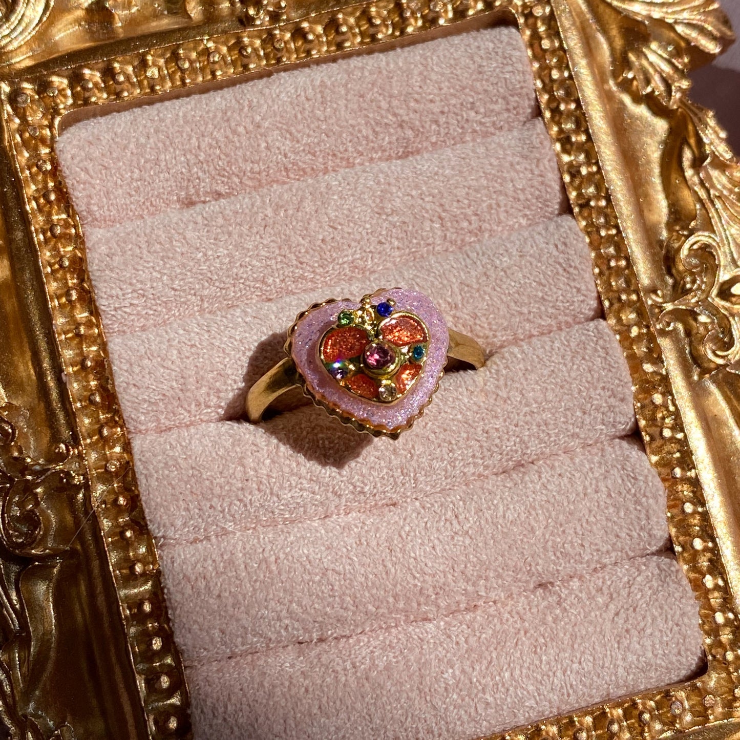 Moonbeam Wish Heart Ring | Glitter Ring