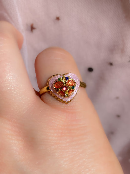 Moonbeam Wish Heart Ring | Glitter Ring