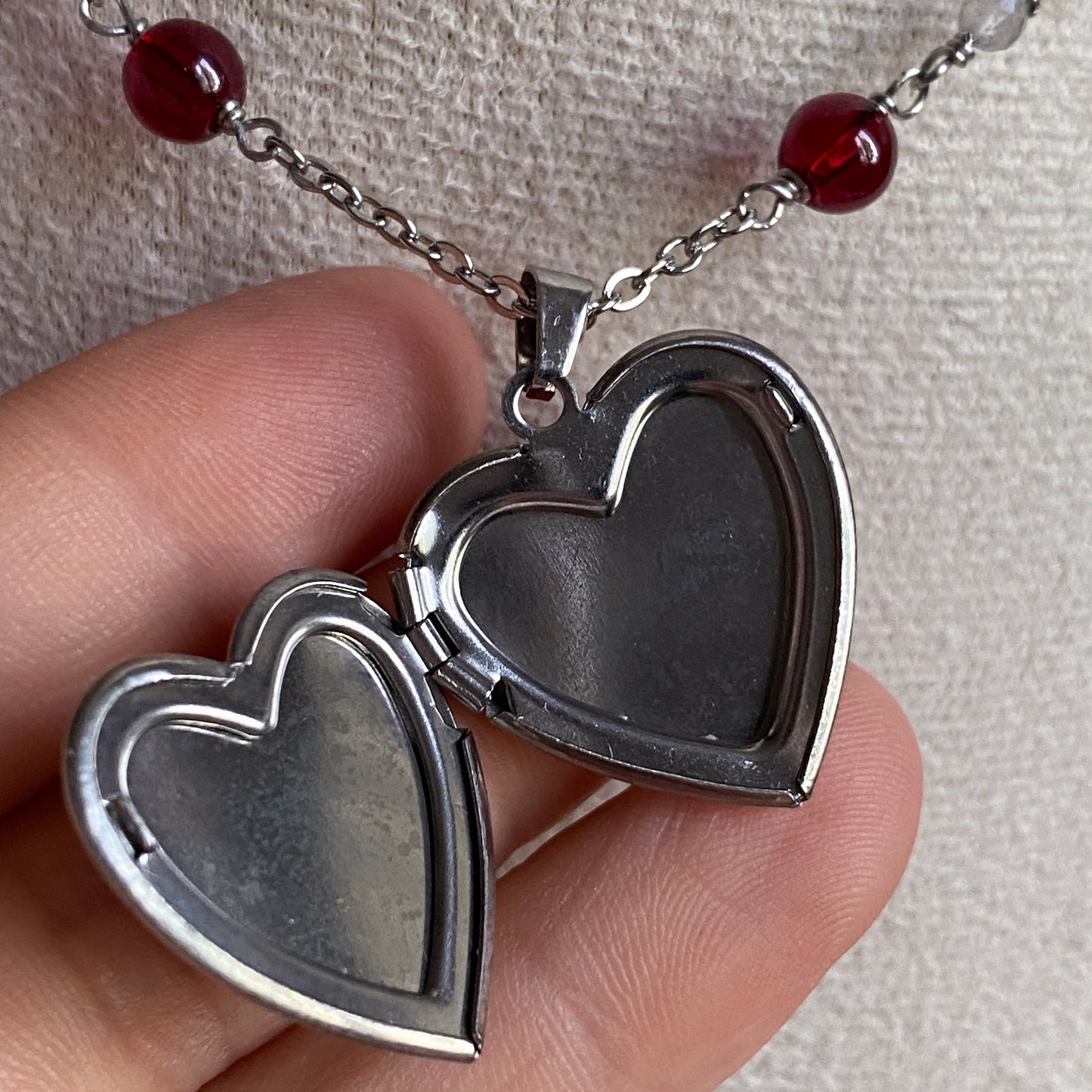 Wildflower Memory Locket Necklace | Heart Photo Locket