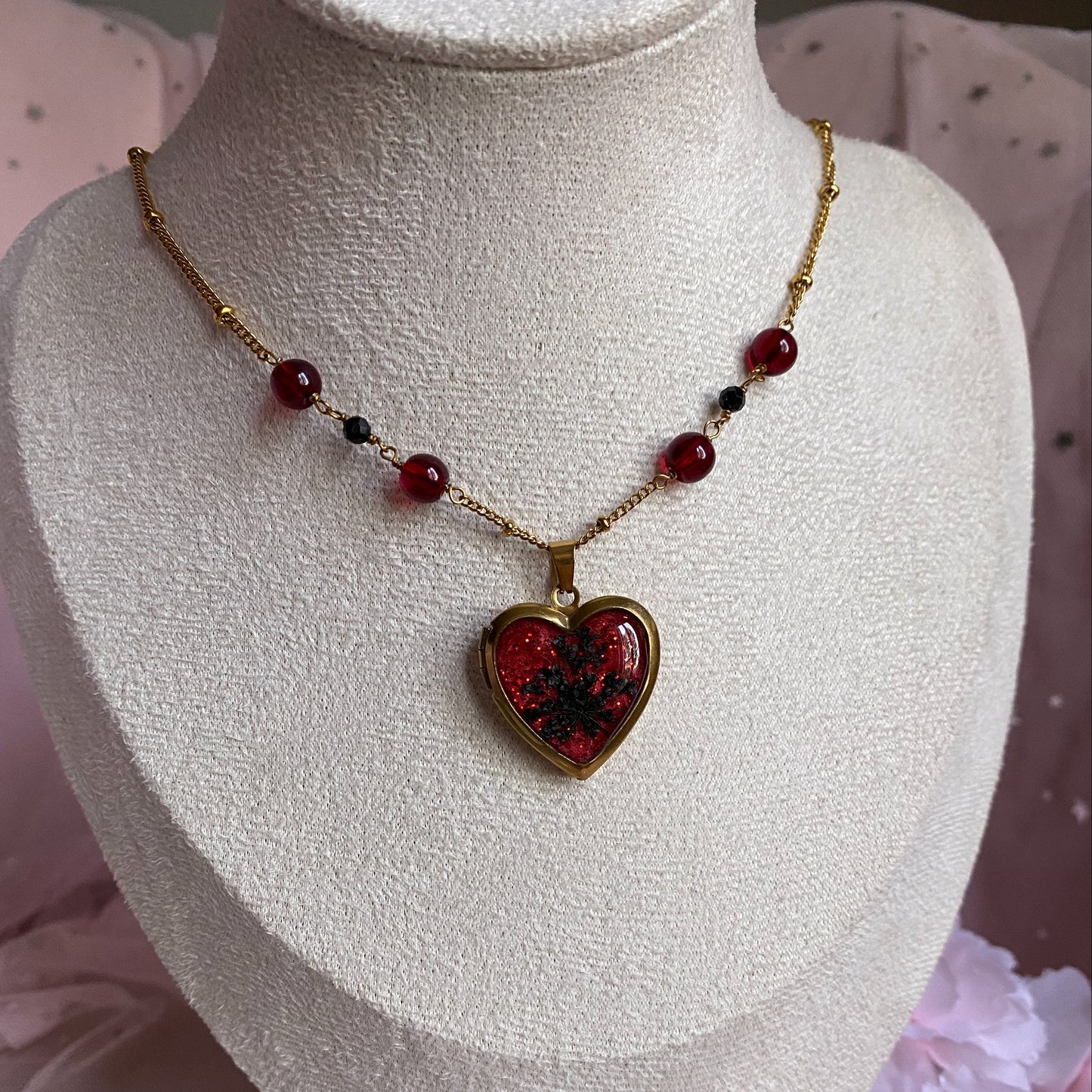 Wildflower Memory Locket Necklace | Heart Photo Locket