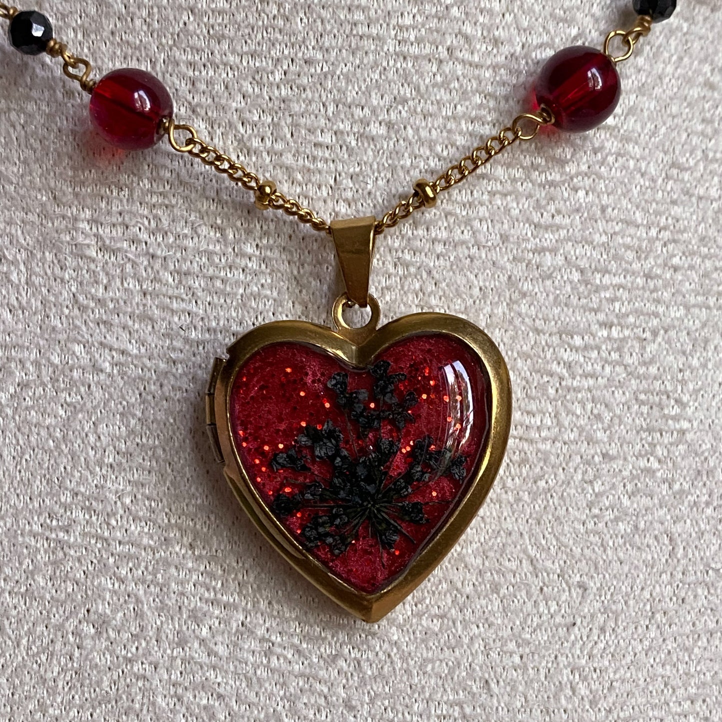 Wildflower Memory Locket Necklace | Heart Photo Locket