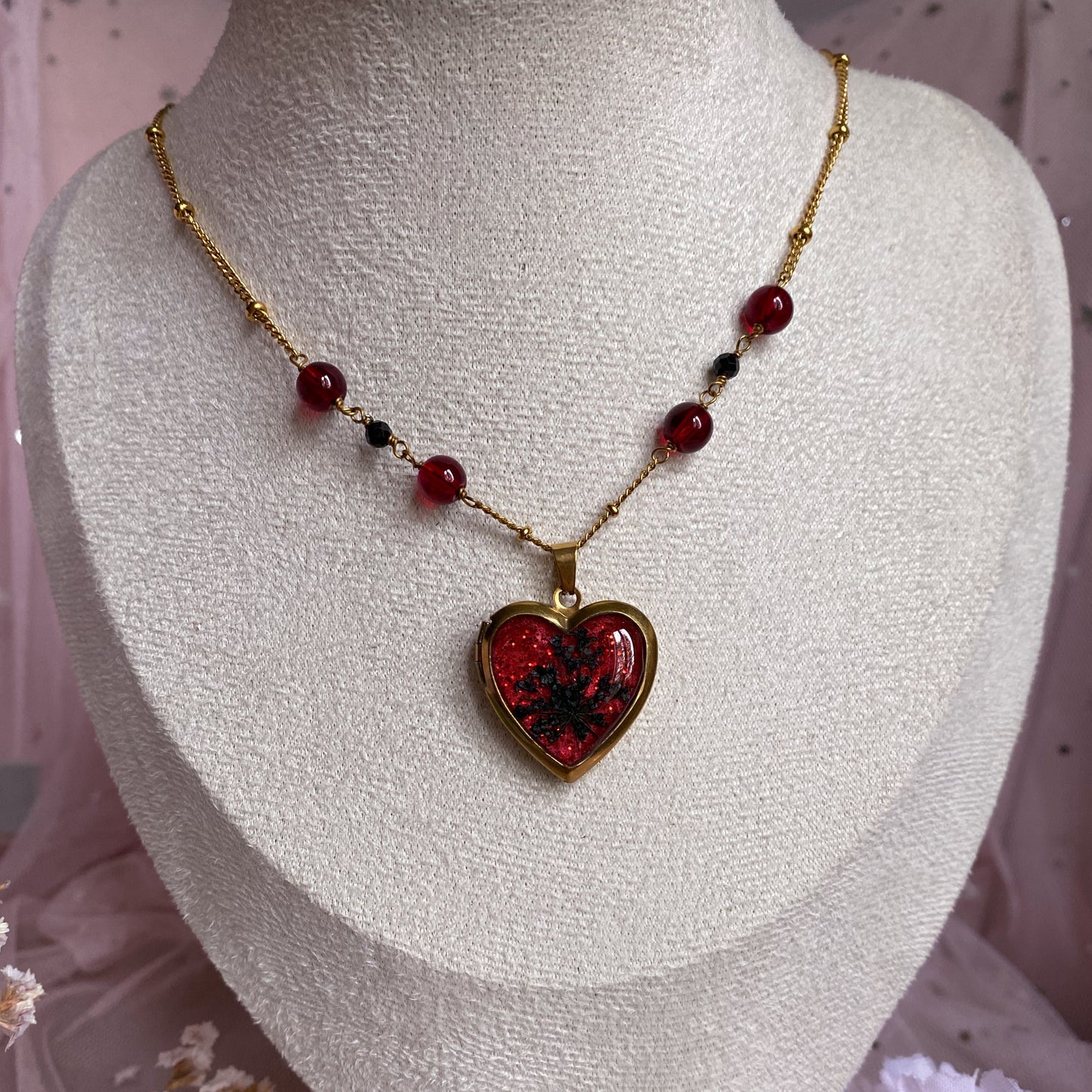 Wildflower Memory Locket Necklace | Heart Photo Locket