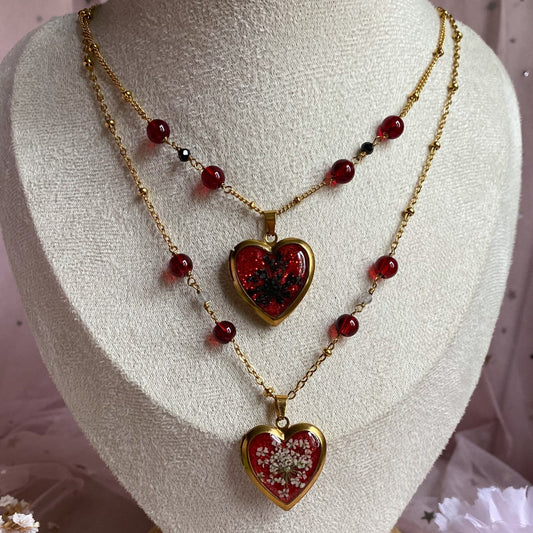 Wildflower Memory Locket Necklace | Heart Photo Locket