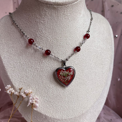 Wildflower Memory Locket Necklace | Heart Photo Locket