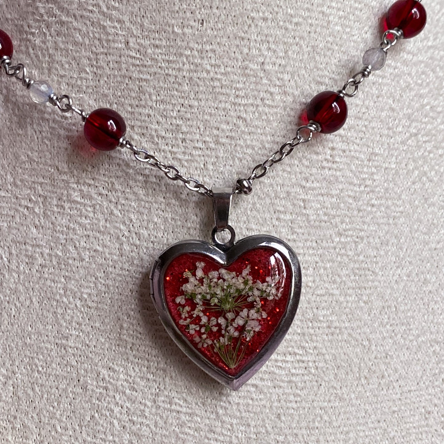Wildflower Memory Locket Necklace | Heart Photo Locket