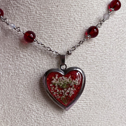 Wildflower Memory Locket Necklace | Heart Photo Locket