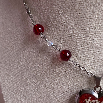 Wildflower Memory Locket Necklace | Heart Photo Locket