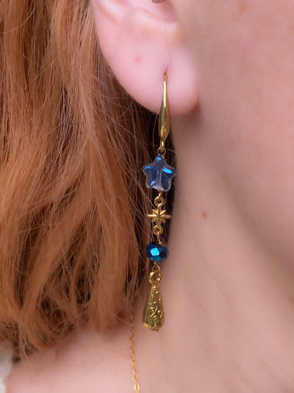 Fallen Star Drop Earrings | Celestial Earrings, Starry Night Sky Collection