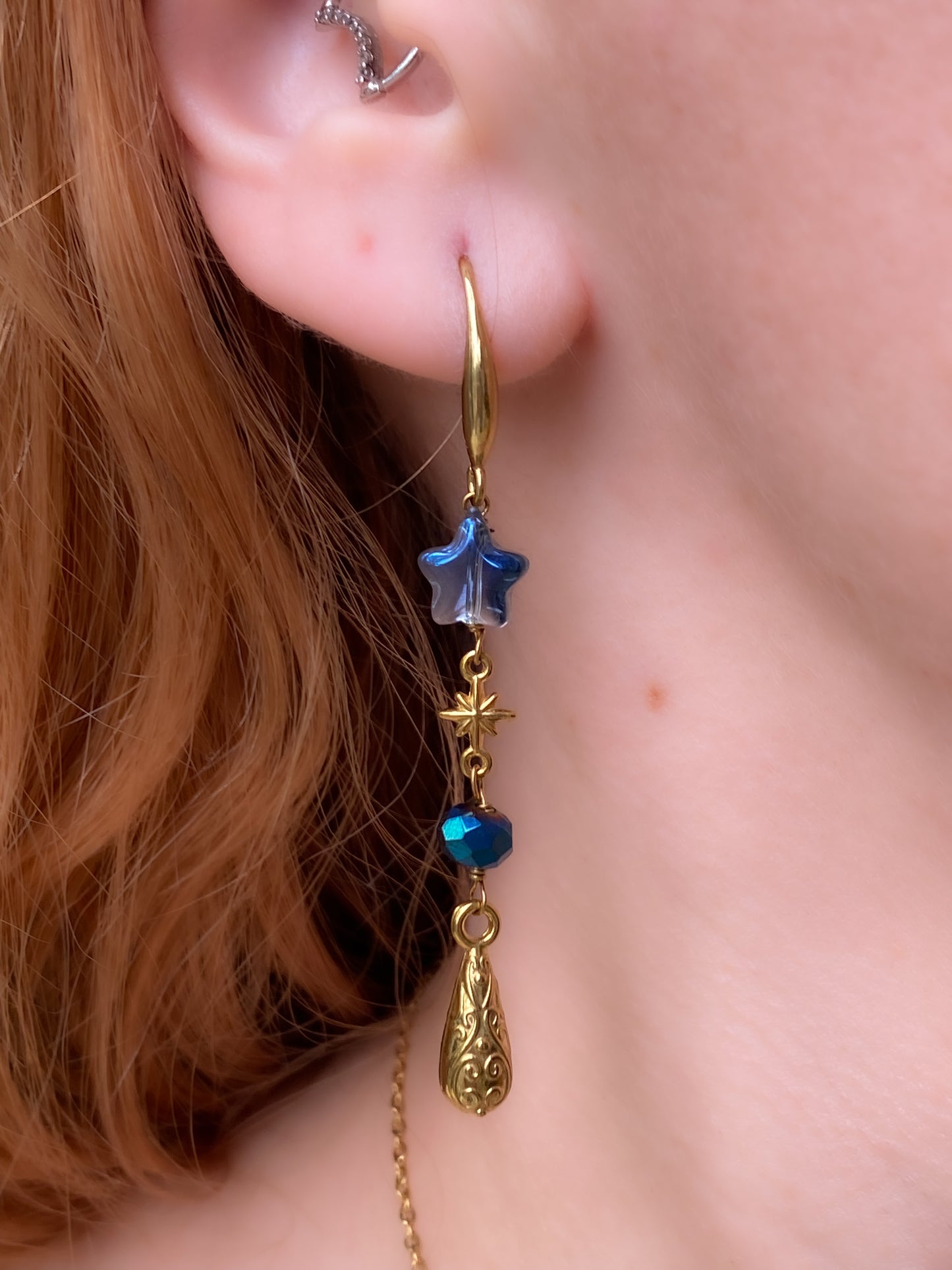 Fallen Star Drop Earrings | Celestial Earrings, Starry Night Sky Collection