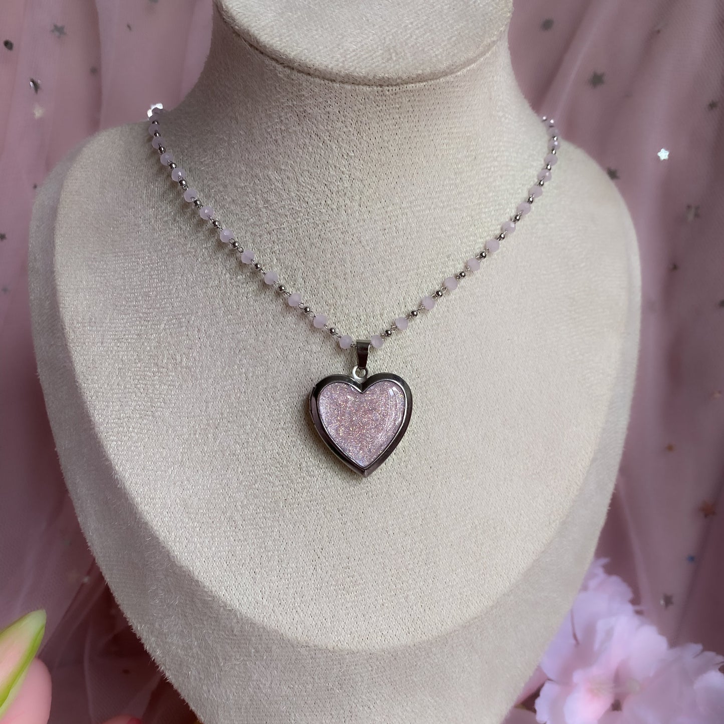 Glitter Memory Locket Necklace