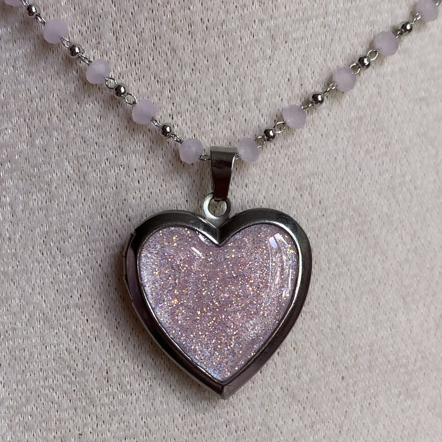 Glitter Memory Locket Necklace