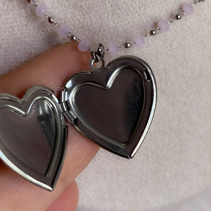 Glitter Memory Locket Necklace
