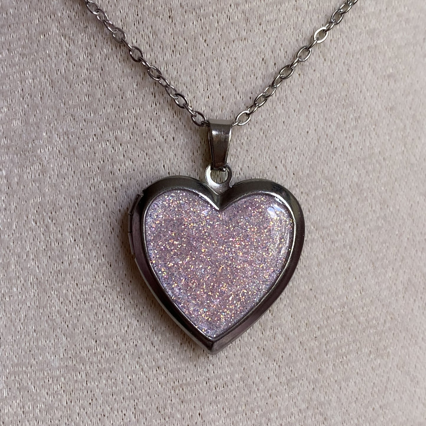 Glitter Memory Locket Necklace