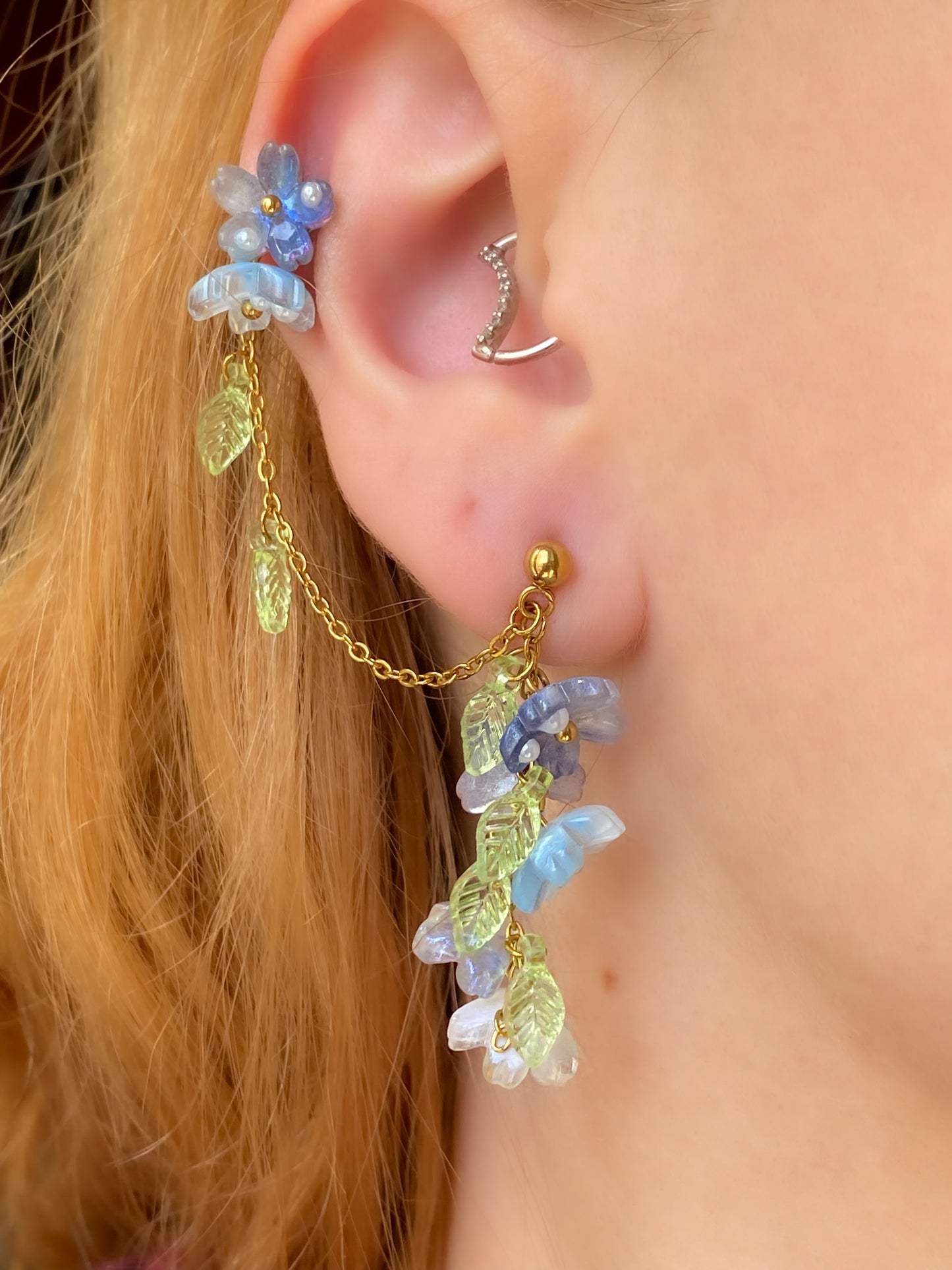 Floral Cascade Double Earring