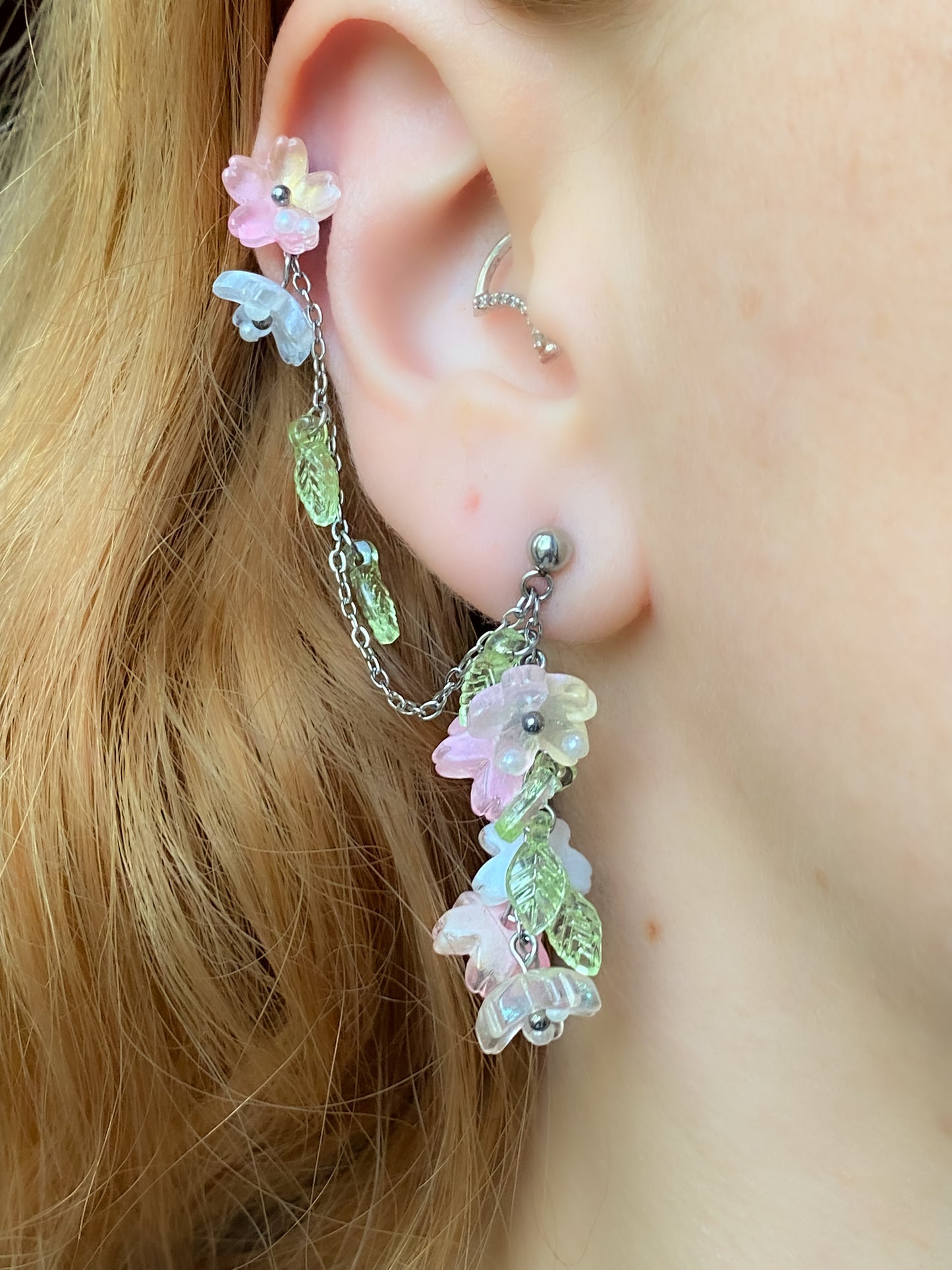 Floral Cascade Double Earring