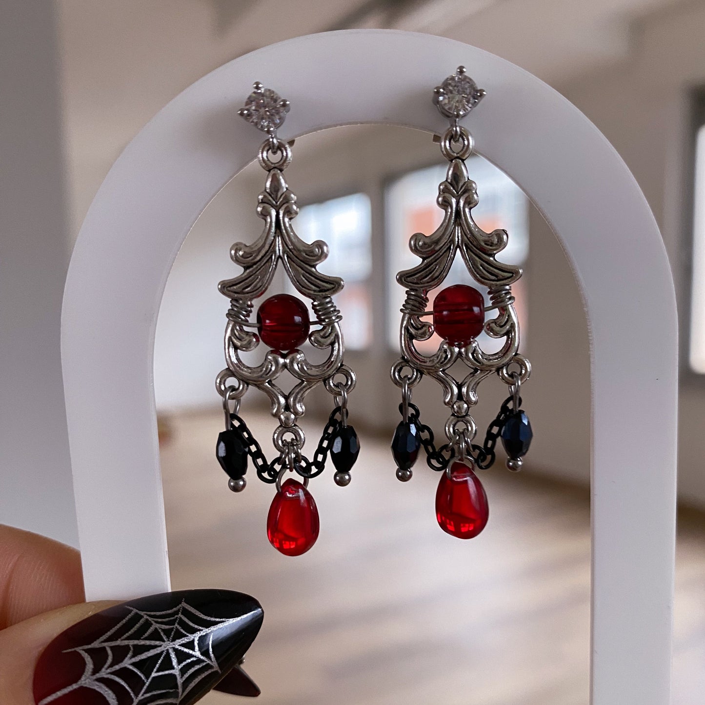 Ruby Requiem Earrings