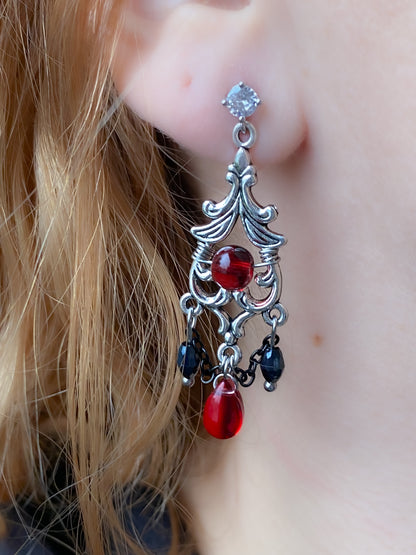 Ruby Requiem Earrings