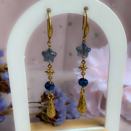 Fallen Star Drop Earrings | Celestial Earrings, Starry Night Sky Collection