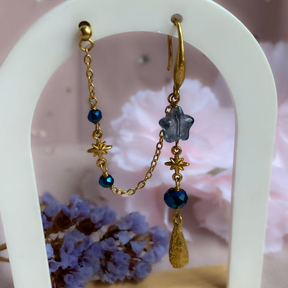 Fallen Star Chain Earring | Celestial Earrings, Starry Night Sky Collection