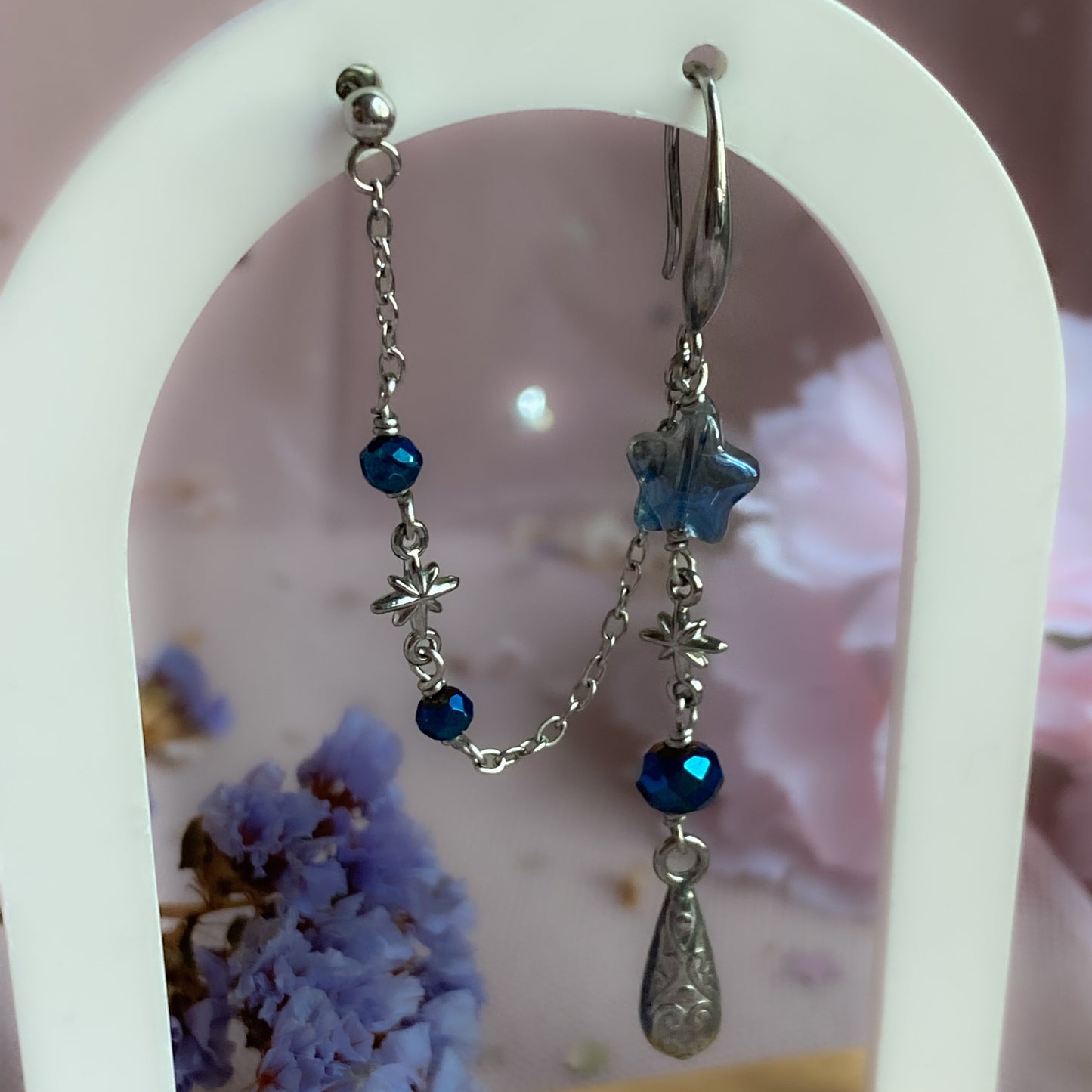 Fallen Star Chain Earring | Celestial Earrings, Starry Night Sky Collection