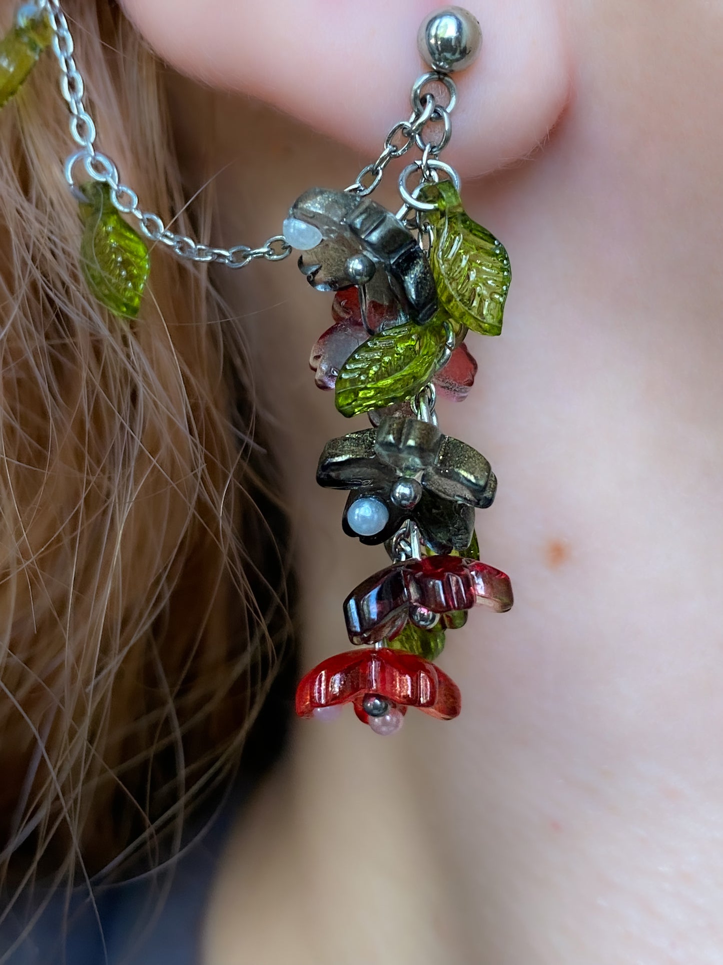 Floral Cascade Double Earring
