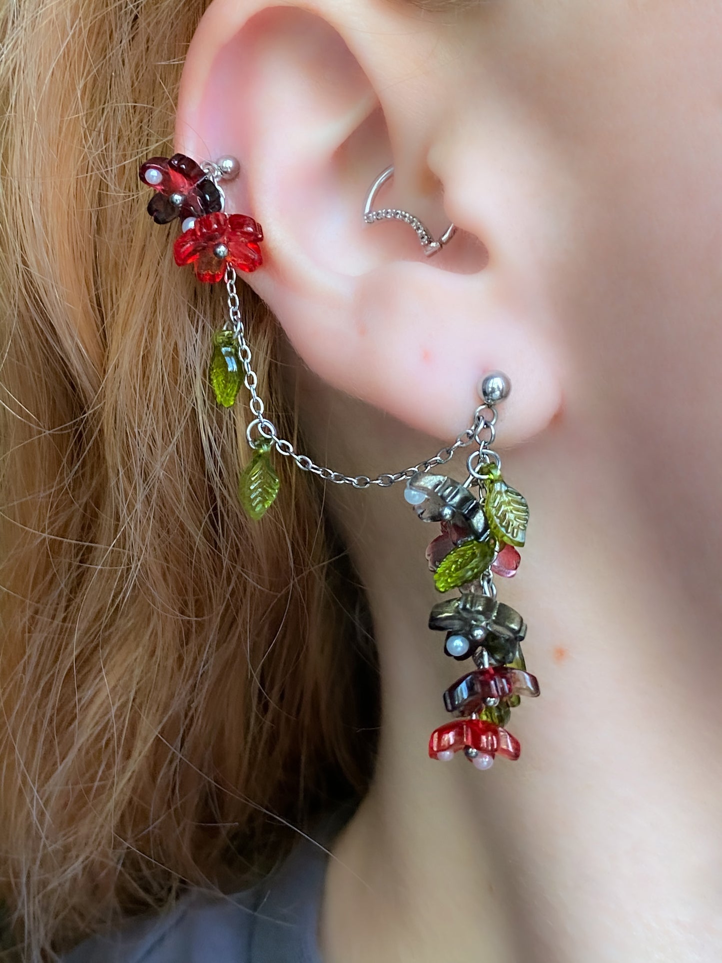 Floral Cascade Double Earring