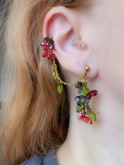 Floral Cascade Double Earring
