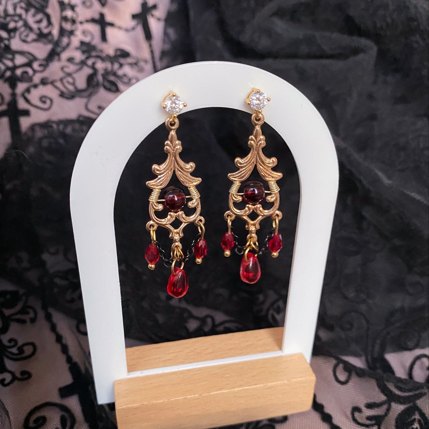 Ruby Requiem Earrings
