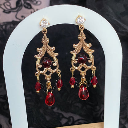 Ruby Requiem Earrings