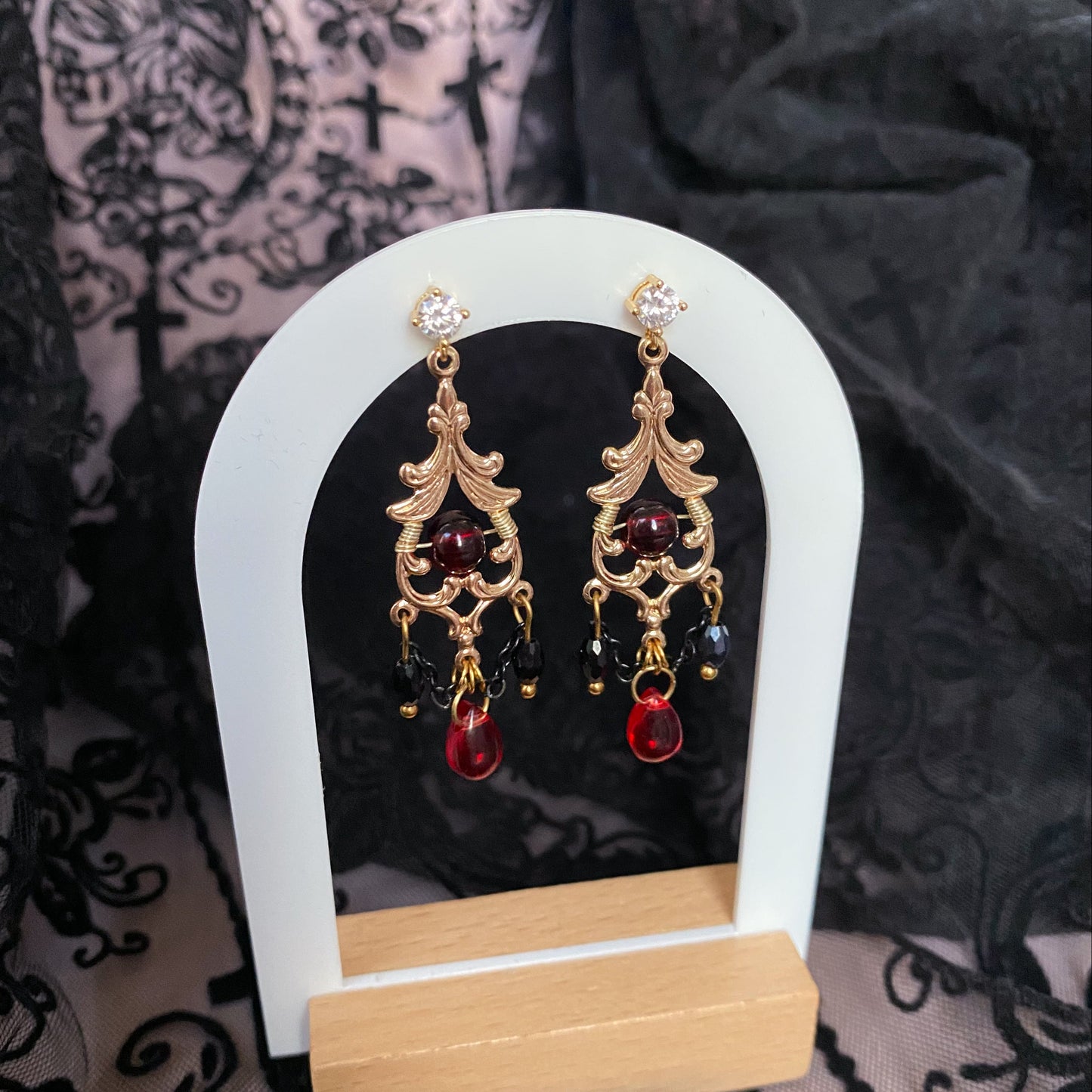 Ruby Requiem Earrings