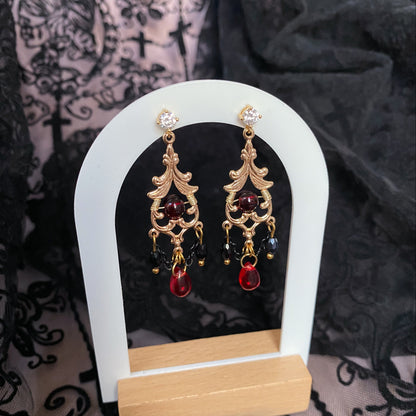 Ruby Requiem Earrings