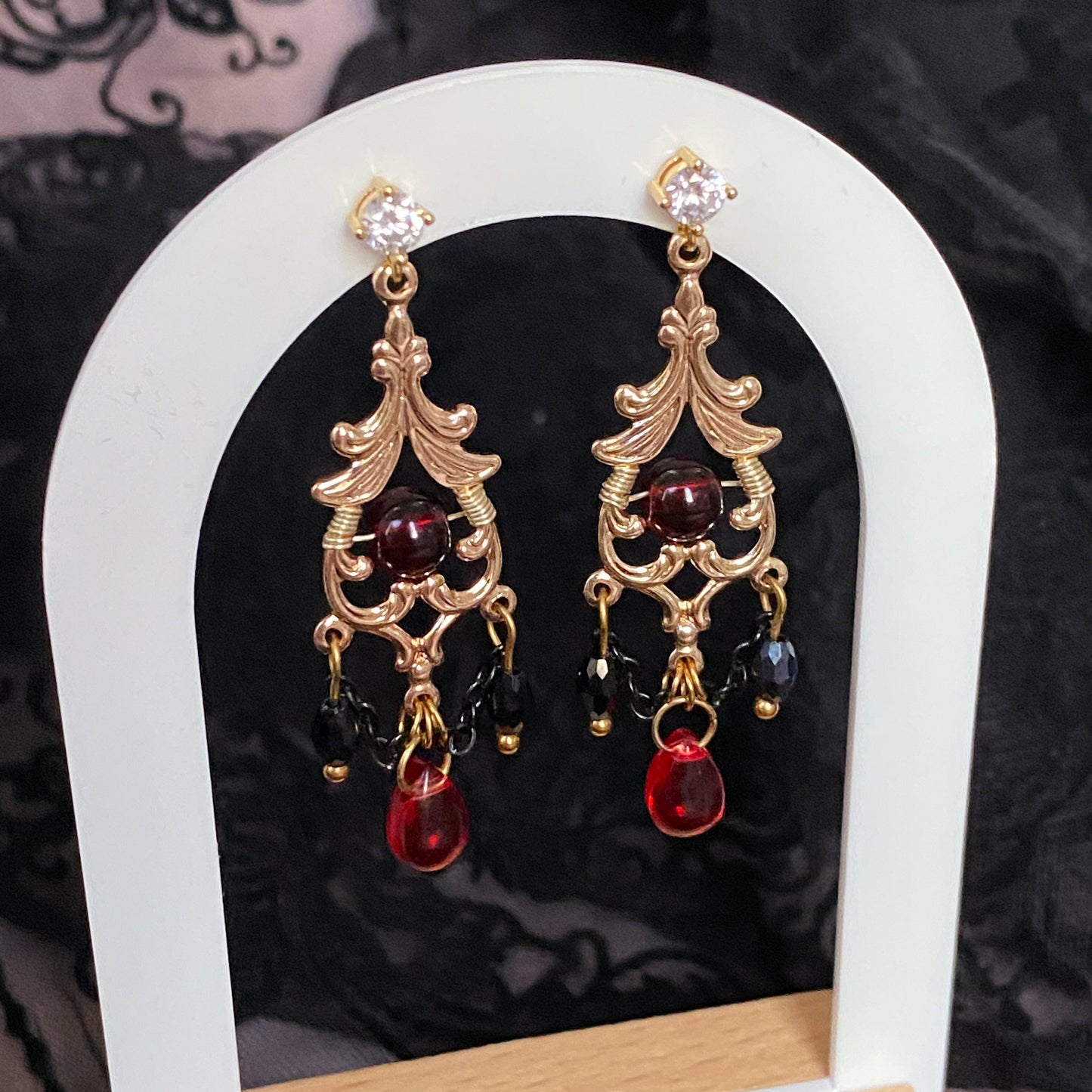 Ruby Requiem Earrings