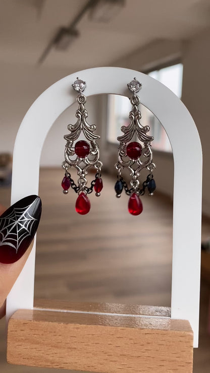 Ruby Requiem Earrings