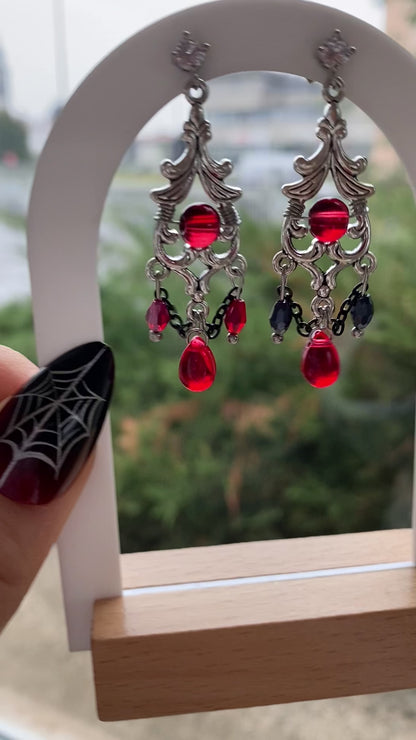 Ruby Requiem Earrings