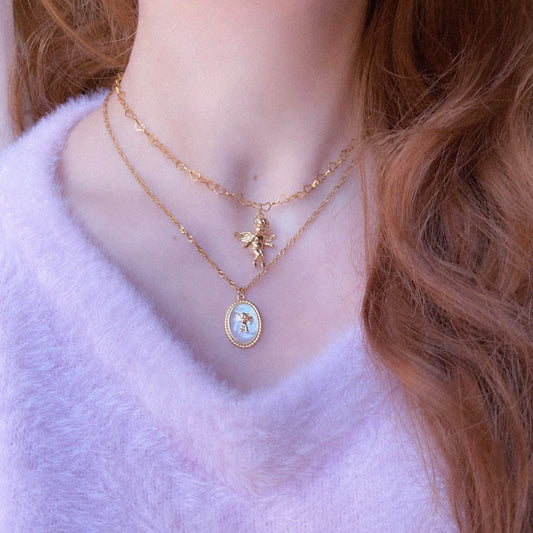 Cupid Medallion Necklace